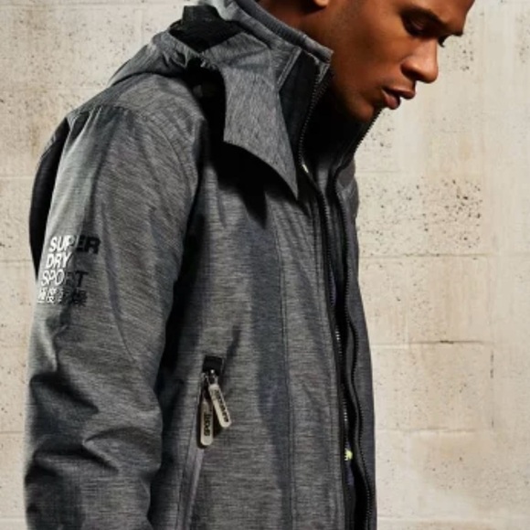 Superdry Wind Sprinter 360 Charcoal Performance Jacket Medium EUC - Picture 2 of 12